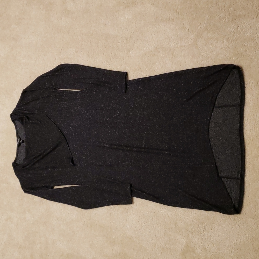 Charcoal gray long sleeve dress